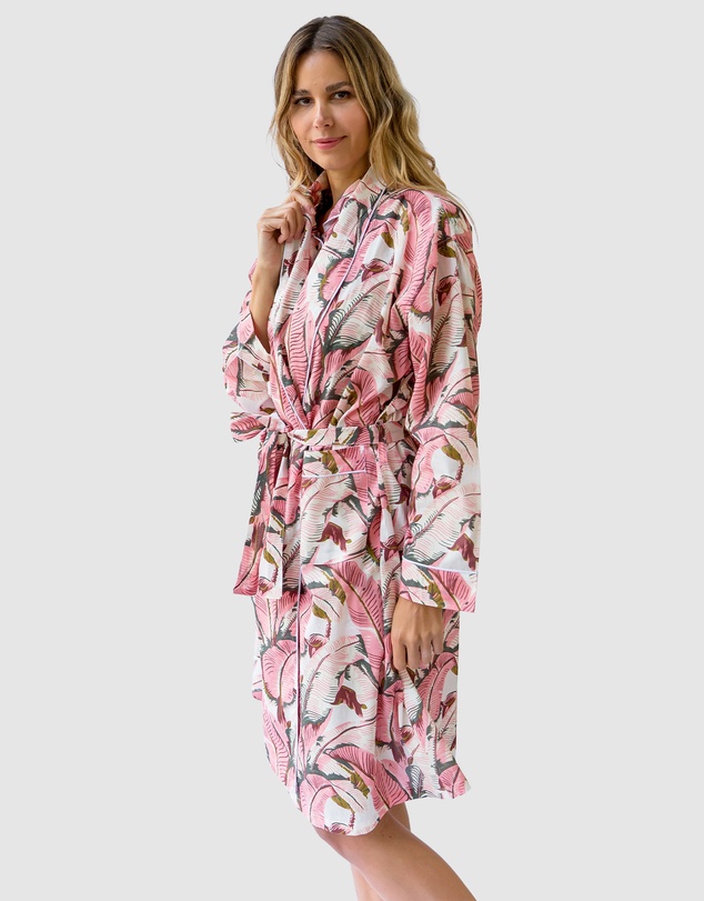 Sant And Abel - Women's Martinique® Pink Banana Leaf Robe