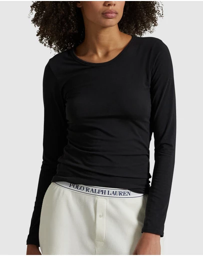 Polo Ralph Lauren - Club Cotton Long Sleeve Crew Neck Sleep T-Shirt