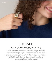 Fossil - Harlow Watch Ring Gold Analogue