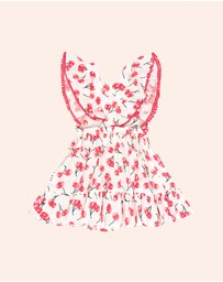 Huxbaby - Cherry Pinafore Dress - ICONIC EXCLUSIVE - Babies-Teens