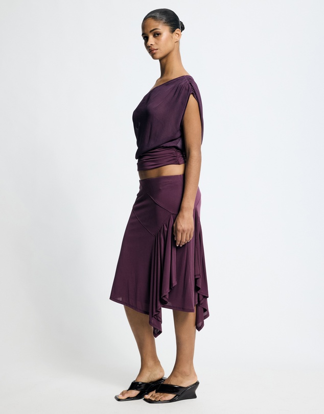 Lover - Mira Jersey Asymmetric Skirt