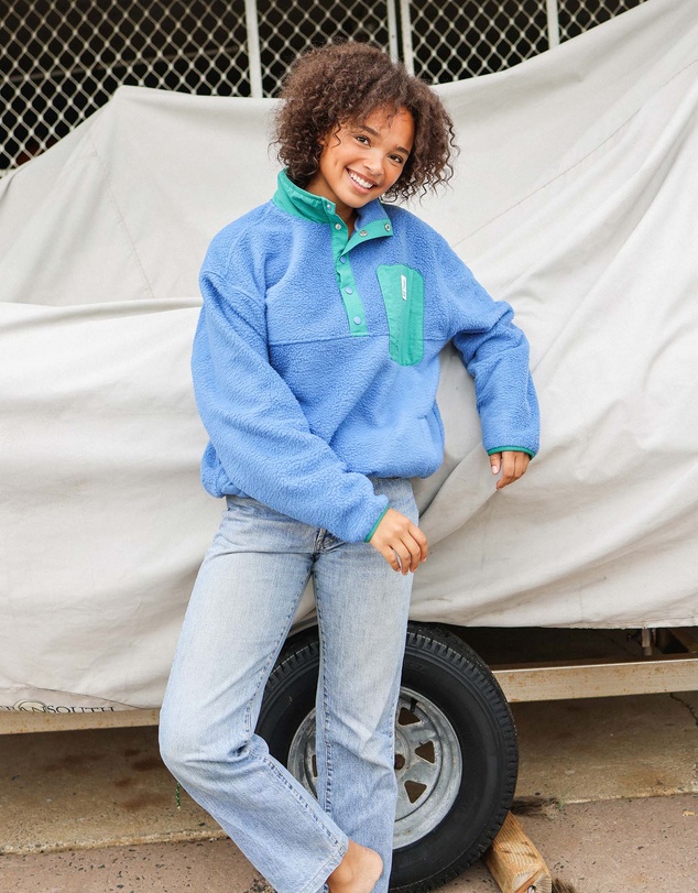 Skwosh - Skwosh Polar Snap Fleece in Blue