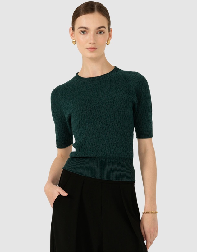 SACHA DRAKE - Short Sleeve Grove Knit Top
