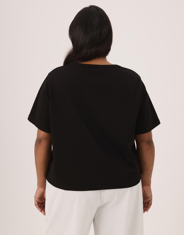 Atmos&Here Curvy - Cotton V-Neck T-Shirt