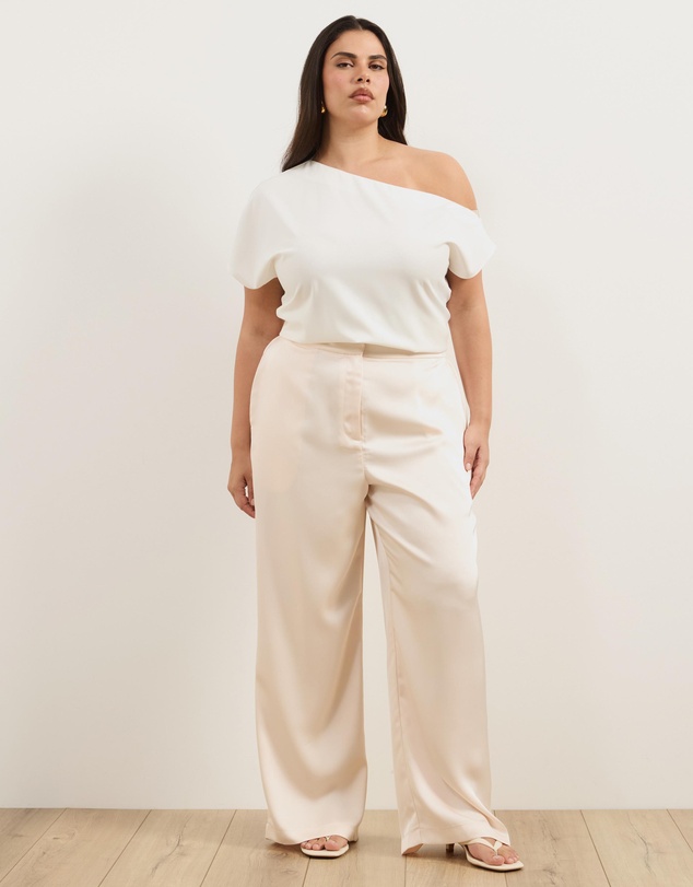 Atmos&Here Curvy - Safffy Satin Pants