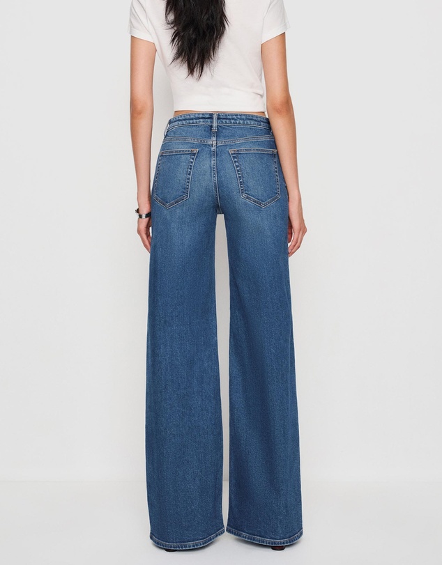 Reformation - Greta Super Stretch Low Rise Wide Leg Jeans