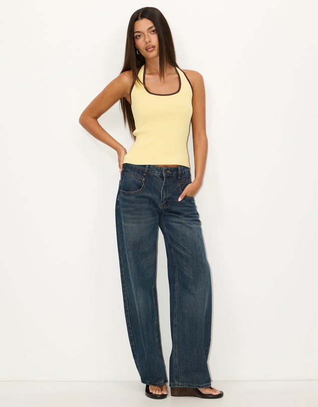 Dazie - Sunbed Contrast Knit Halter