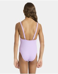 Roxy - Girls 4 to 16 Solid Active One Piece Swimsuit