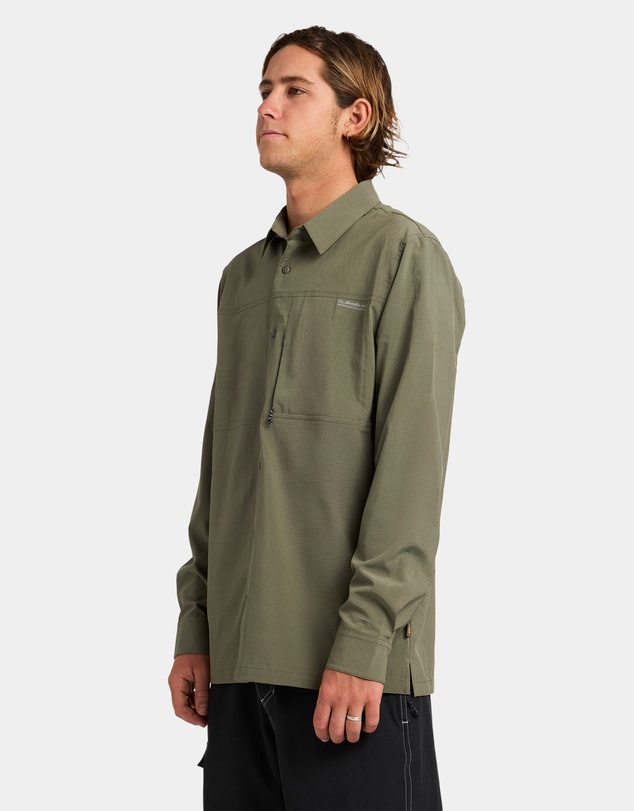 Quiksilver - Mens Longline Performance Long Sleeve Shirt