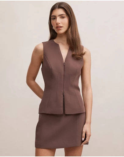 Forever New - Drew Zip Front Top