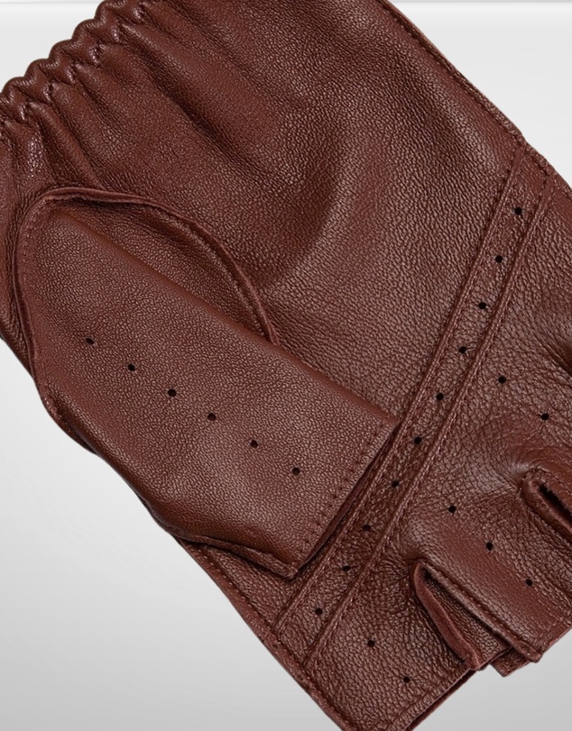 DENTS - Snetterton Fingerless Leather Driving Gloves