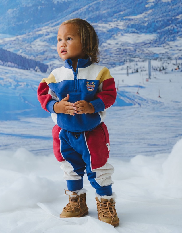 Huxbaby - Colour Block 1/4 Zip Sweat - ICONIC EXCLUSIVE - Babies-Kids