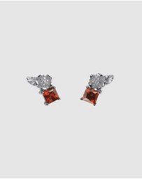 Karen Walker - Rock Garden Studs with Garnet
