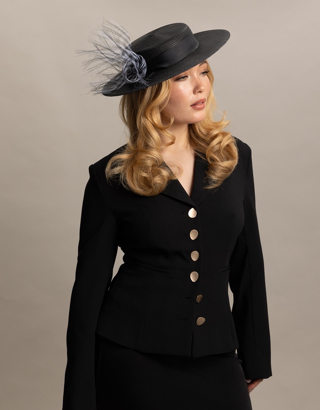 Morgan & Taylor - Nala Racewear Boater in Black