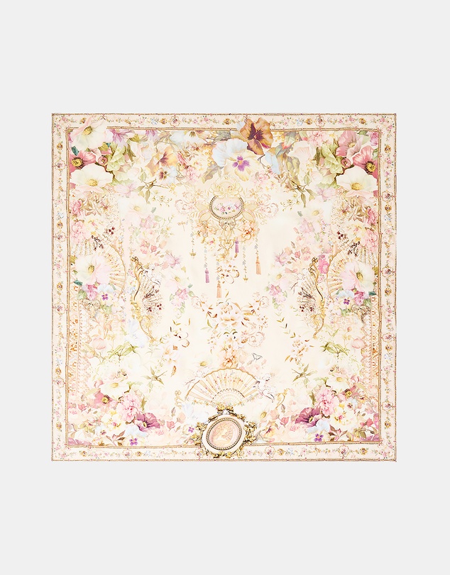 Camilla - Large Crystalled Silk Square Scarf