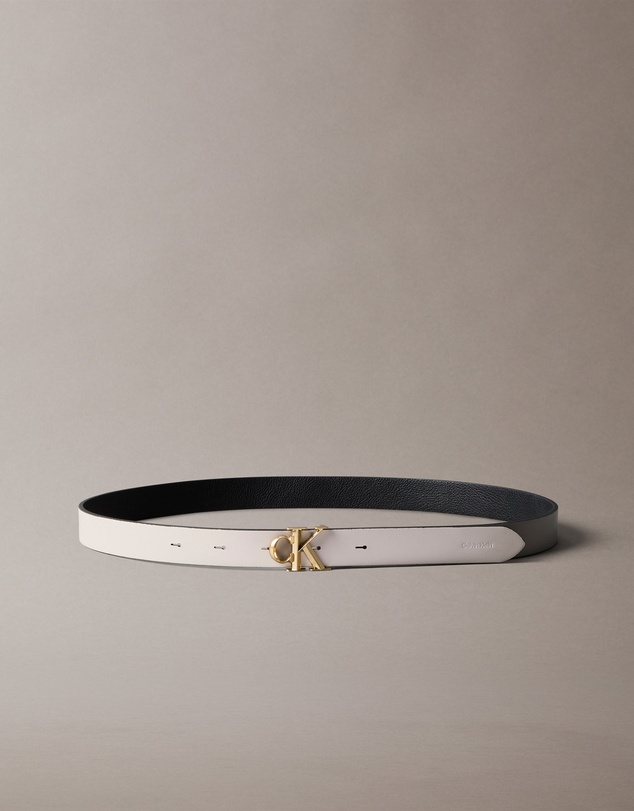 Calvin Klein - Reversible Pebbled Leather Logo Belt