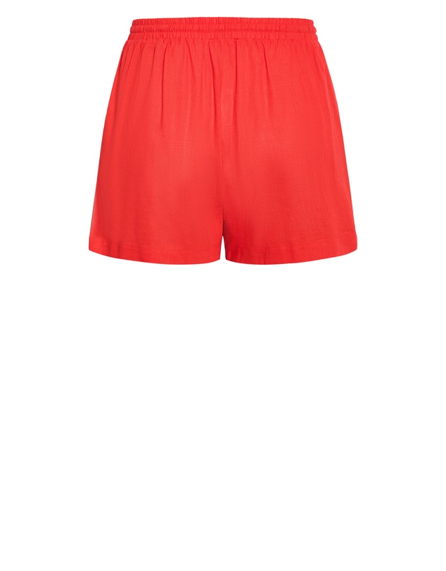 City Chic - Plus sizeSide Tape Linen Blend Short - red