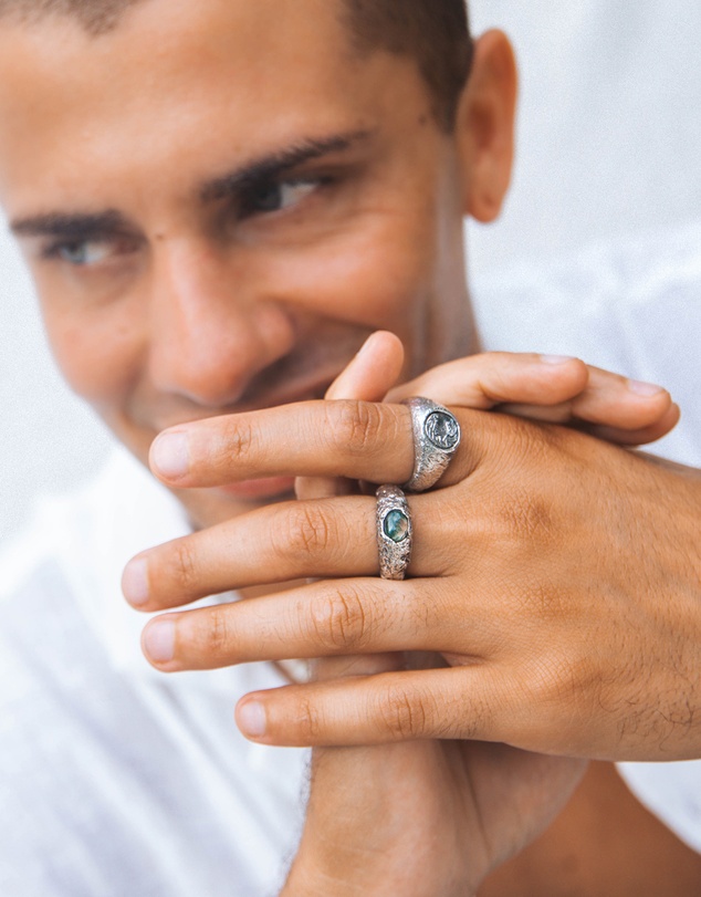 Haze & Glory - ICONIC EXCLUSIVE - Moss Signet Ring in Oxidised 925 Silver