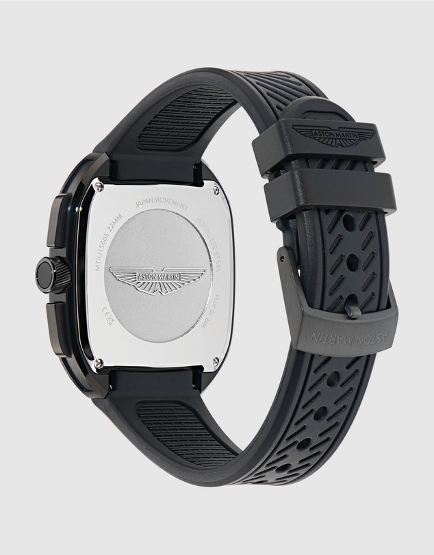 Aston Martin - ULT IP Black Silicone Strap Watch
