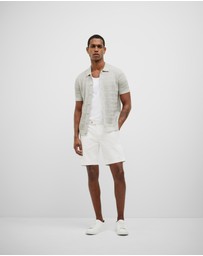 Politix - Wave Knit Button Down Short Sleeve Shirt