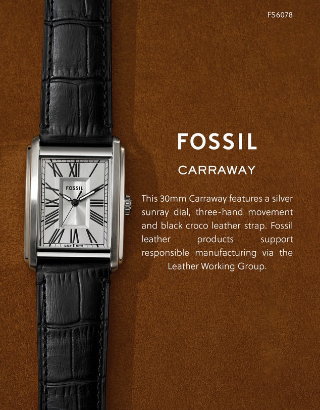 Fossil - Carraway Black Analogue Watch