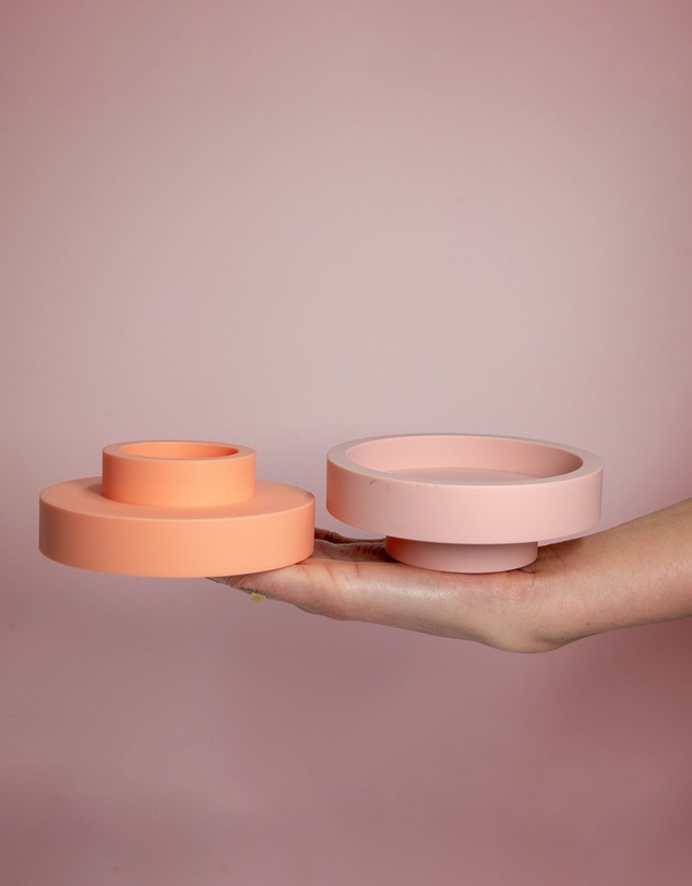 porter green - flipp lrg silicone unbreakable candle holder set