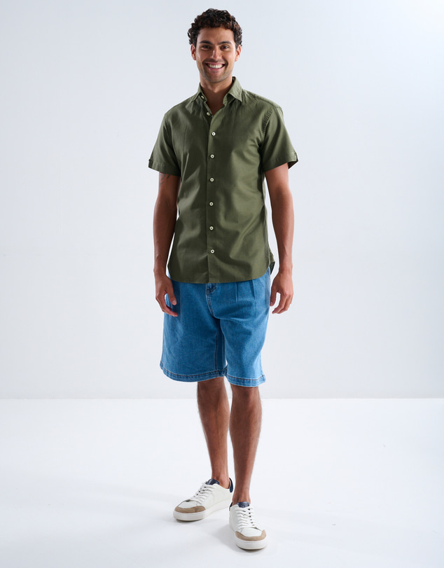 3 Wise Men - 3 Wise Men Sandbar Linen Short Sleeve Shirt