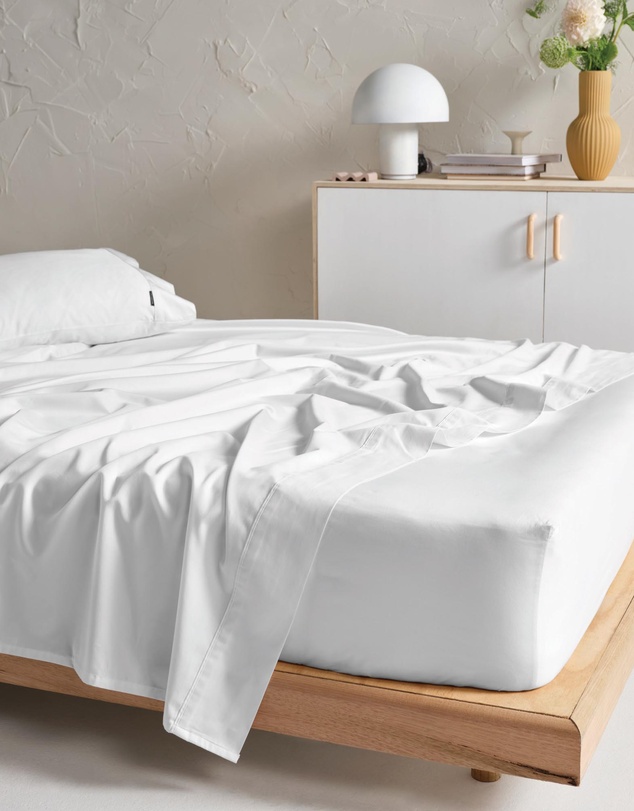 Linen House - Augusta 500THC Cotton Sateen Flat Sheet