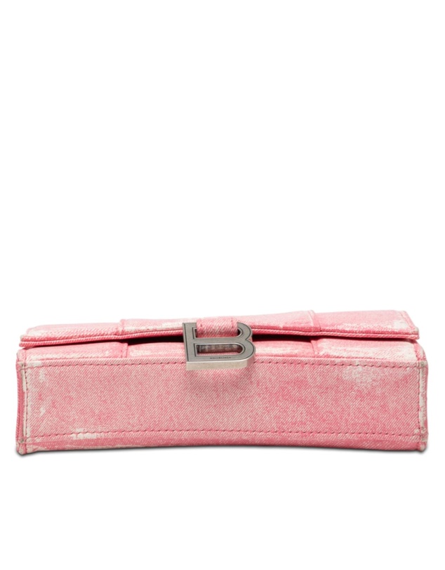 Pre-Loved by Azura Reborn - Pre-Loved Nappa Denim Printed Hourglass Wallet on Chain