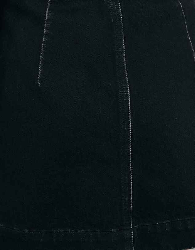 AERE - Denim Wrap Over Mini Skirt