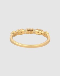 Elli Jewelry - Ring Topaz 925 Sterling Silver Gold-Plated