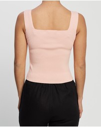 White By FTL - Becca Crepe Knit Top