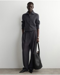 COS - Ribbed-Collar Boiled Merino Wool Jacket