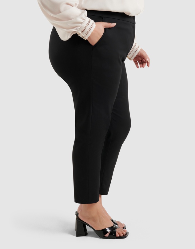 Forever New Curve - Audrey Curve High Waist Cropped Pants