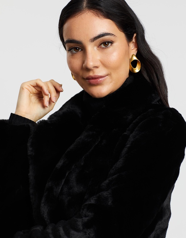 Unreal Fur - Black Bird Coat