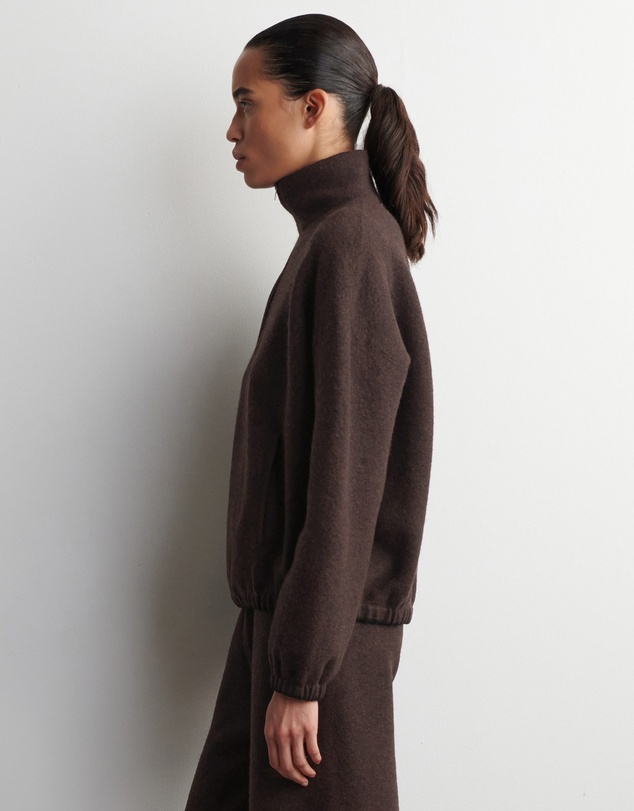 COS - Boiled Merino Wool Zip-Up Jumper