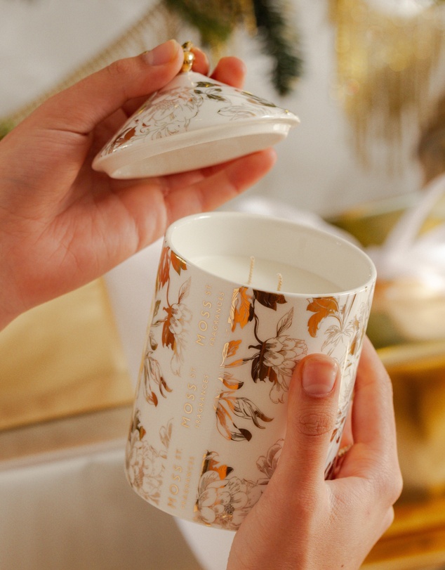 Moss St Fragrances - Honeyed Musk & Lily Ceramic Candle 360g