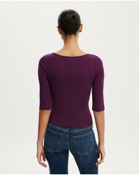 Cotton On - Boat Neck 3/4 Sleeve