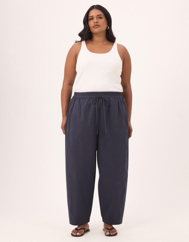 Atmos&Here Curvy - Sienna Cotton Barrel Leg Pants