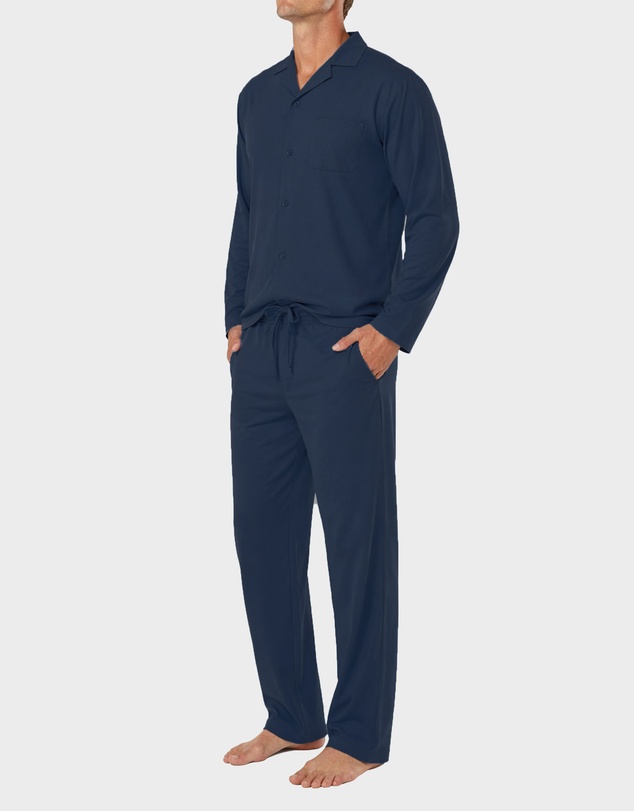 Mitch Dowd - Mens Cotton Jersey Pyjama Set - Navy