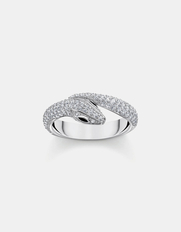 THOMAS SABO - Snake ring with white zirconia