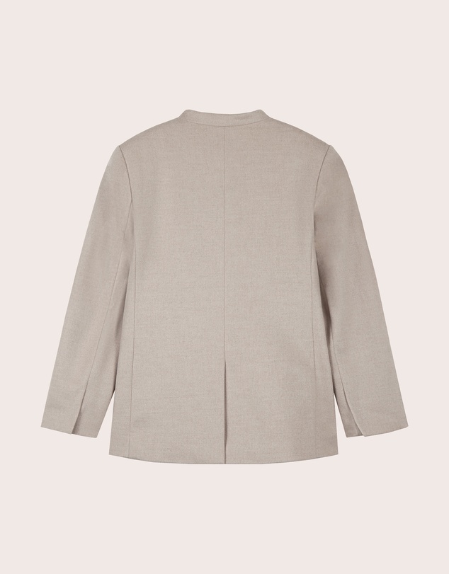 IDA+S - Liora French Silk Wool Collarless Haute Couture Suit Jacket