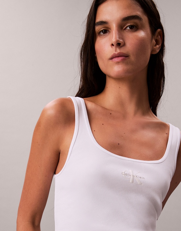 Calvin Klein Jeans - Monologo Rib Scoop Neck Tank Top