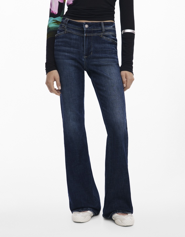 Desigual - Washed flared jeans