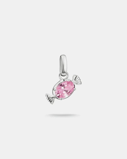 THOMAS SABO - Silver-Plated Candy Charm with Pink Zirconia