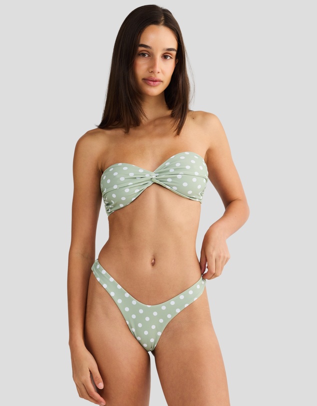 Vacay Swimwear - Positano Top Sage Polka