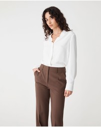 Forcast - Claudia Pleat Neck Blouse