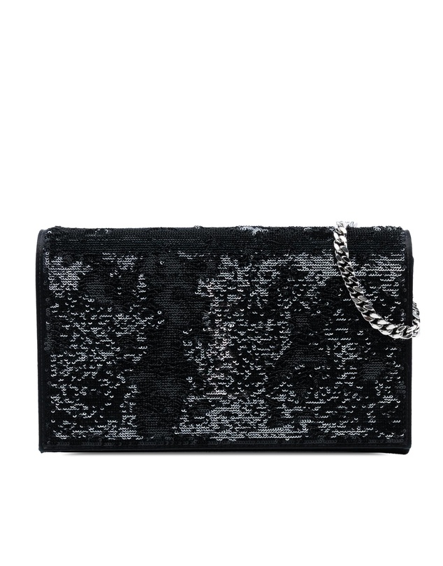 Pre-Loved by Azura Reborn - Pre-Loved Sequin Monogram Kate Wallet on Chain