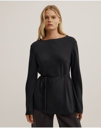 Witchery - Satin Boat Neck Top