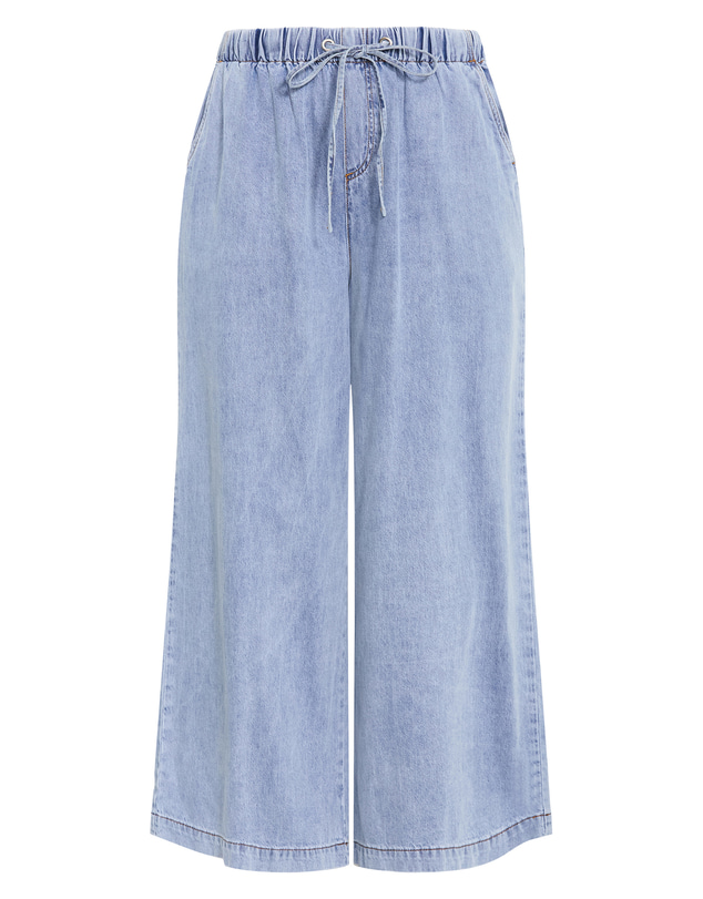 City Chic - Plus size Tiana Cotton Denim Pant - ice wash